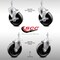 Service Caster 5 Inch SS Phenolic Wheel Swivel 3/8 Inch Threaded Stem Caster Brakes SCC, 2PK SCC-SSTS20S514-PHS-381615-2-TLB-2 - alternate 3
